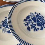 6 assiettes creuses Lunéville modèle Évian – décor floral