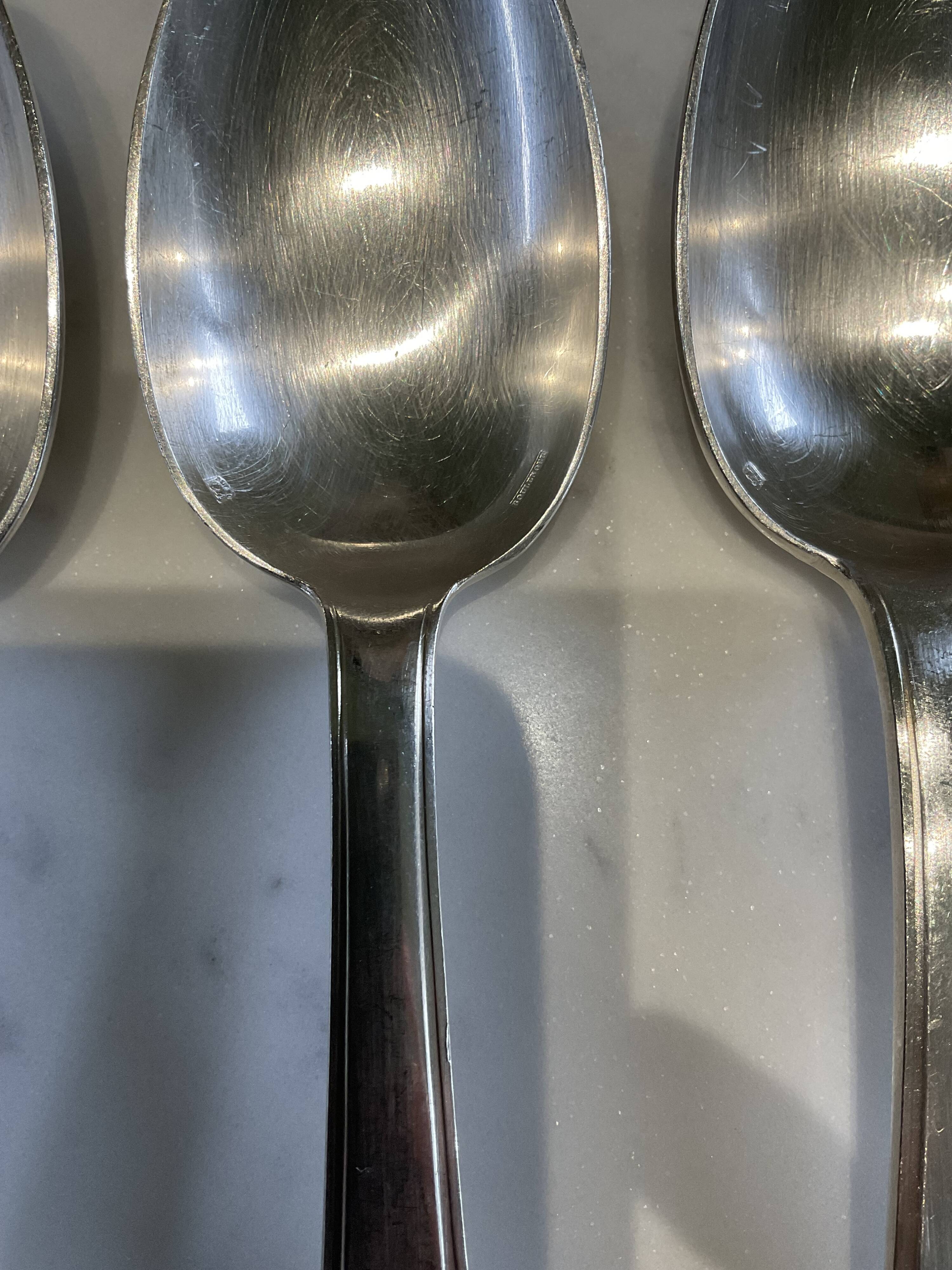 12 Fourchettes + 12 Cuillères Christofle – Métal Argenté – Modèle Art Déco