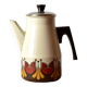Vintage enameled metal and Bakelite coffee maker - 1960s