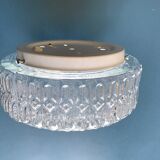 Plafonnier rond en verre ciselé