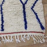 Azilal Vintage Rug 276x180 cm - Blue Geometric Patterns