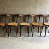Set of 5 canned Baumann chairs