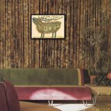 Signed 60s outsider art screenprint