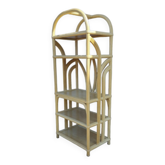 Bamboo & rattan shelf Italy 1970