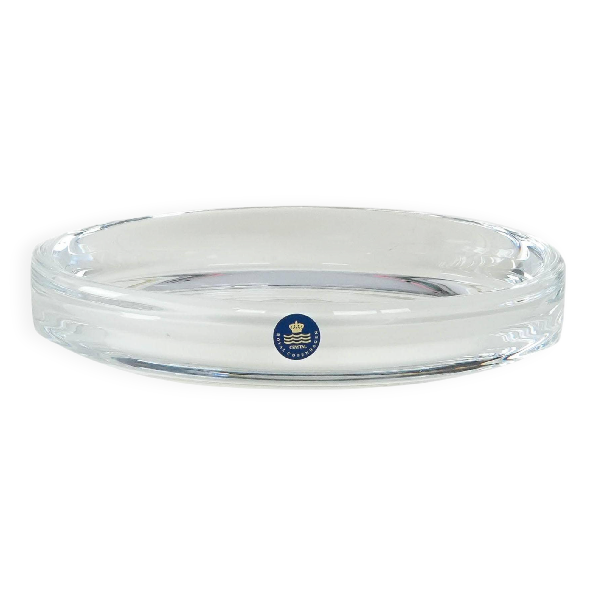 Crystal platter, Danish design, 1970s, manufactured by Royal Copenhagen