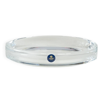 Crystal platter, Danish design, 1970s, manufactured by Royal Copenhagen