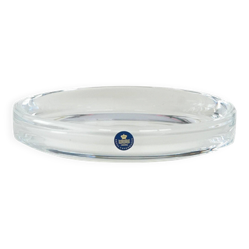 Plat en cristal, design danois, années 1970, fabriqué par Royal Copenhagen