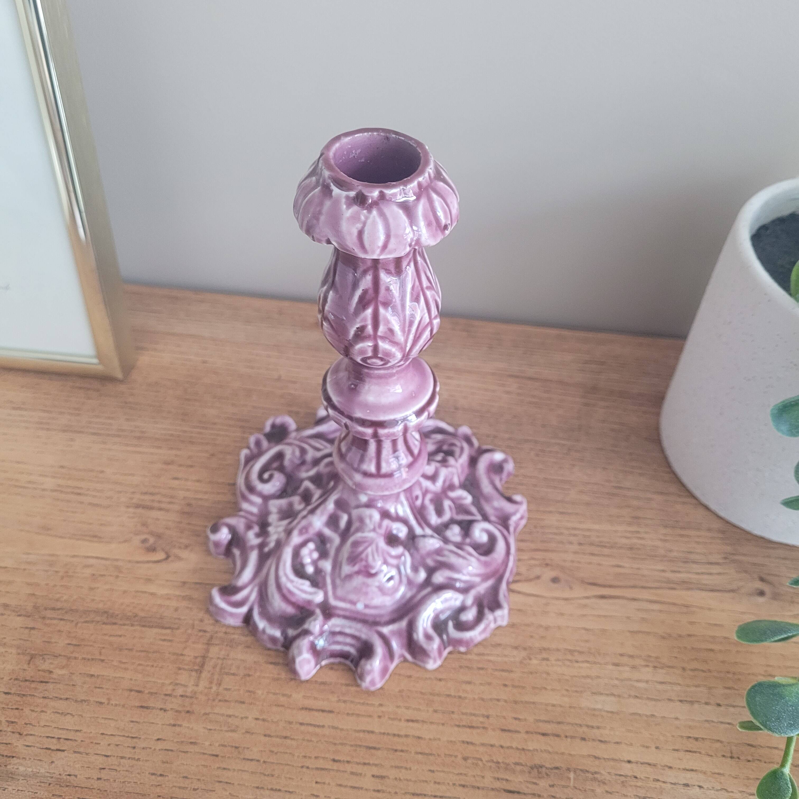 La Redoute x Selency ceramic candle holder 09 mauve