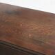 Antique farmhouse patinated extendable table in oak with carved edge, 1900