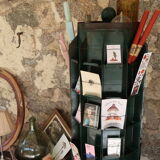 Old Ravel turnstile display seed sachets