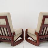 Pair of Mid-century Design Rocking Armchairs,1980's.