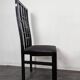 Set of 6 black lacquered Japonese-style chairs.