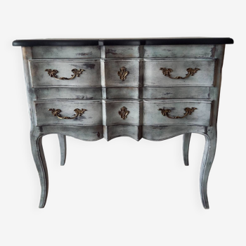 Patinated regency chest of drawers