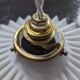 Old hanging lamp in white pleated/draped opaline Art Deco 1930 Ø 24.5 cm