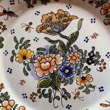 Magnifique assiette ancienne en Vieux Rouen signée