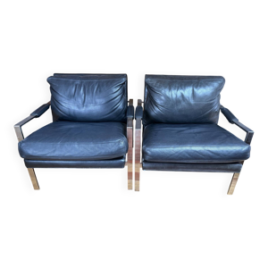 Paire de fauteuils en - milo baughman