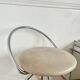 Vintage chrome metal swivel chair