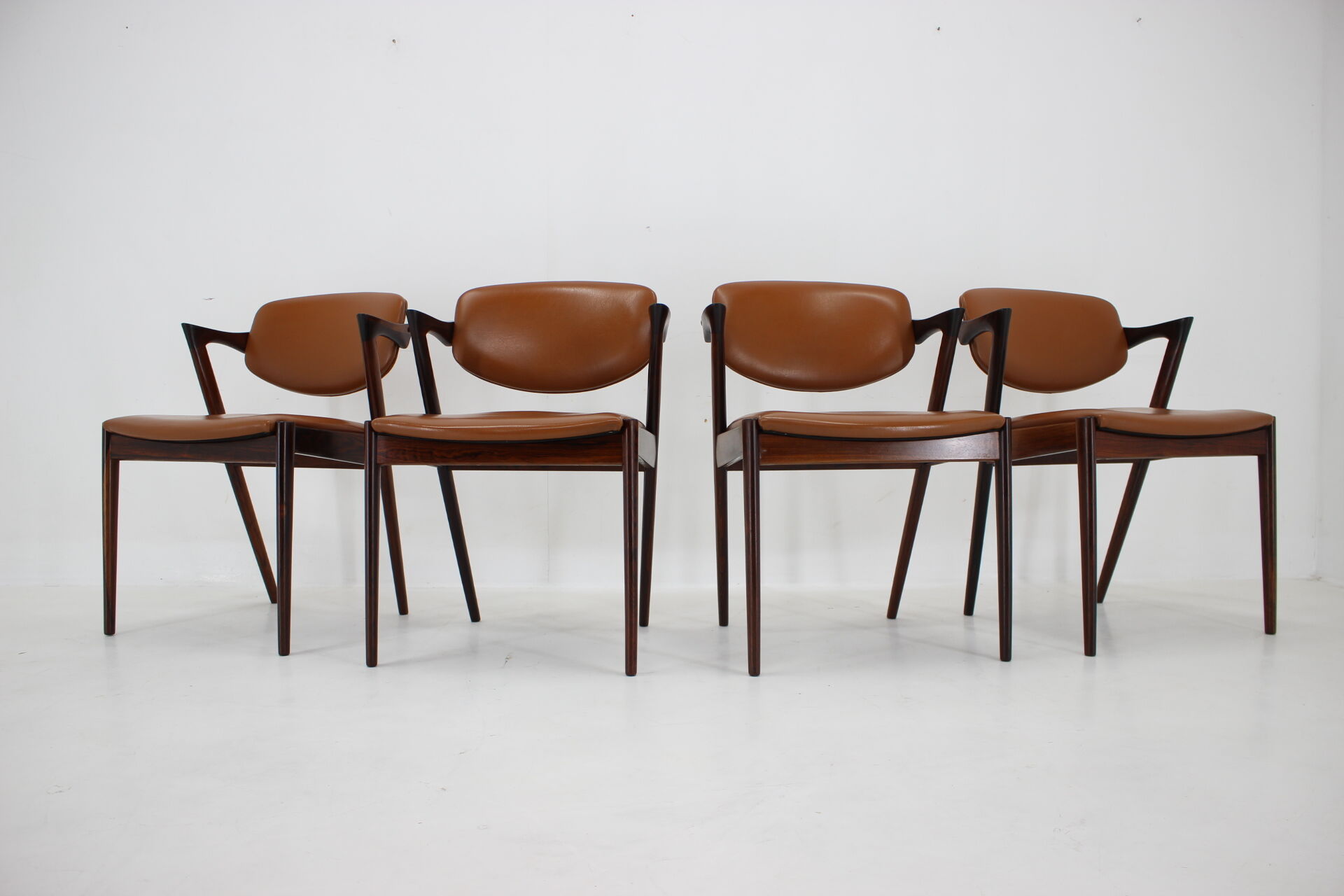1960s Kai Kristiansen Model 42 Dining Chairs in Palisander, set of 4