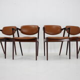 1960s Kai Kristiansen Model 42 Dining Chairs in Palisander, set of 4