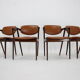 1960s Kai Kristiansen Model 42 Dining Chairs in Palisander, set of 4