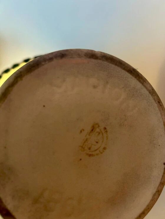 Set of 2 MCM table lamps: Unique recycled pieces made from vases by Ditmar Urbach Keramik – Czech Republic.