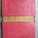 Hammered leather desk pad