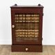 Antique wooden and glass wall cabinet