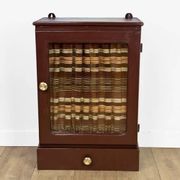 Armoire murale bois et verre ancienne
