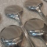12 silver-plated ice cream scoops, Ercuis goldsmith, 13.7cm contours