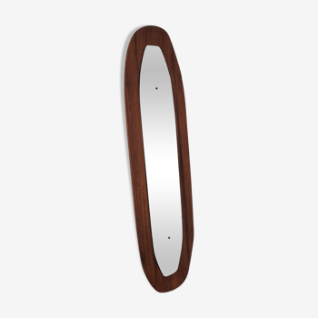 Mirror - curved wood - teak