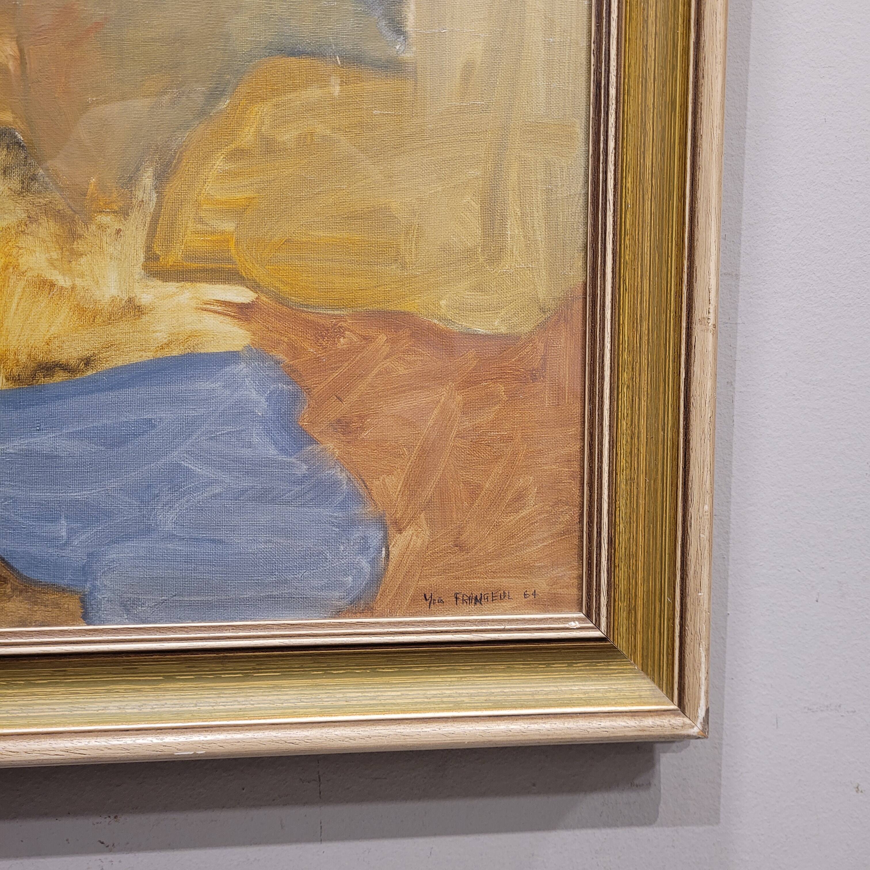 Huile sur toile “Composition abstraite”, Yves Frangeul, 1964 - France
