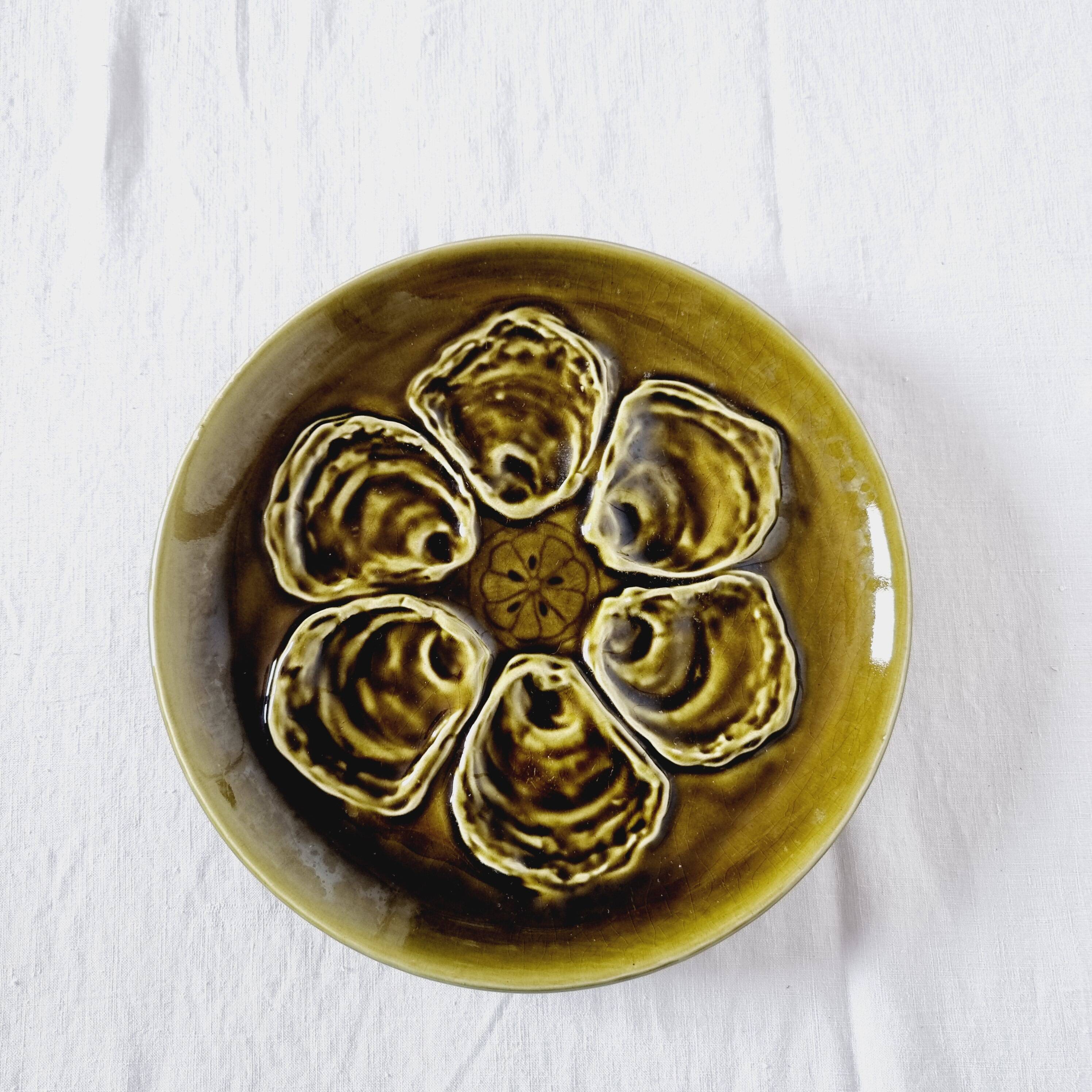 High quality ceramic plate for 6 oysters