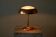 Art Deco table lamp in patinated copper, brass, and satin glass from the 1950s.