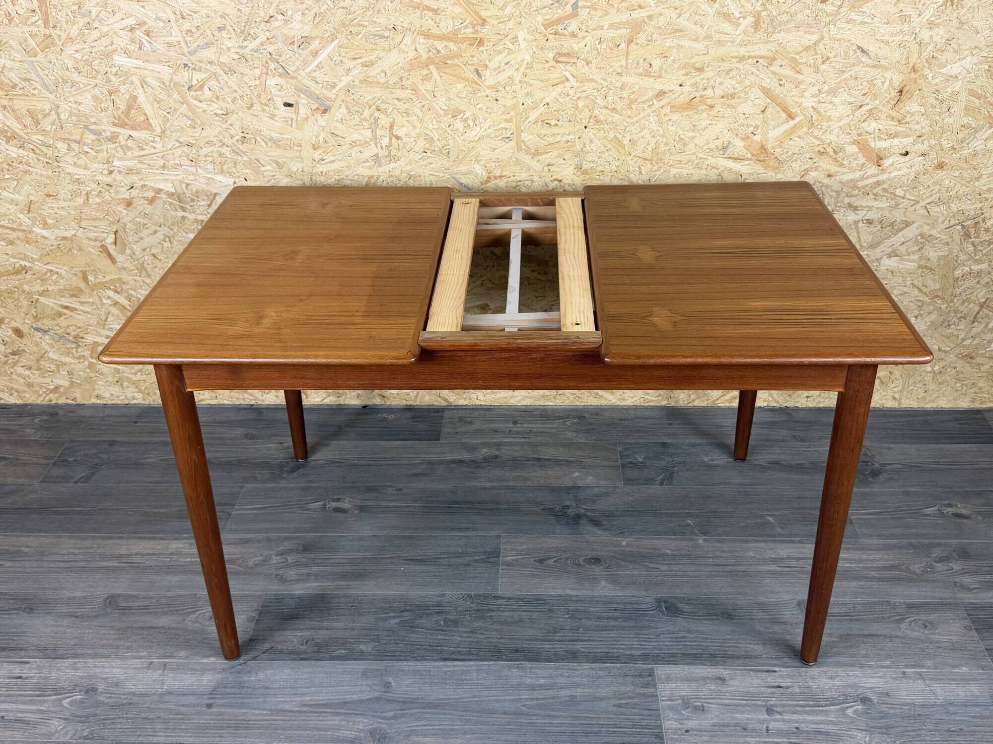 1960s 1970s Teak Extendable Dining Table Made in Denmark Danish Design