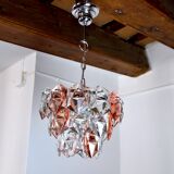 Two-coloured Kinkeldey chandelier, 3 floors, 1970, Germany