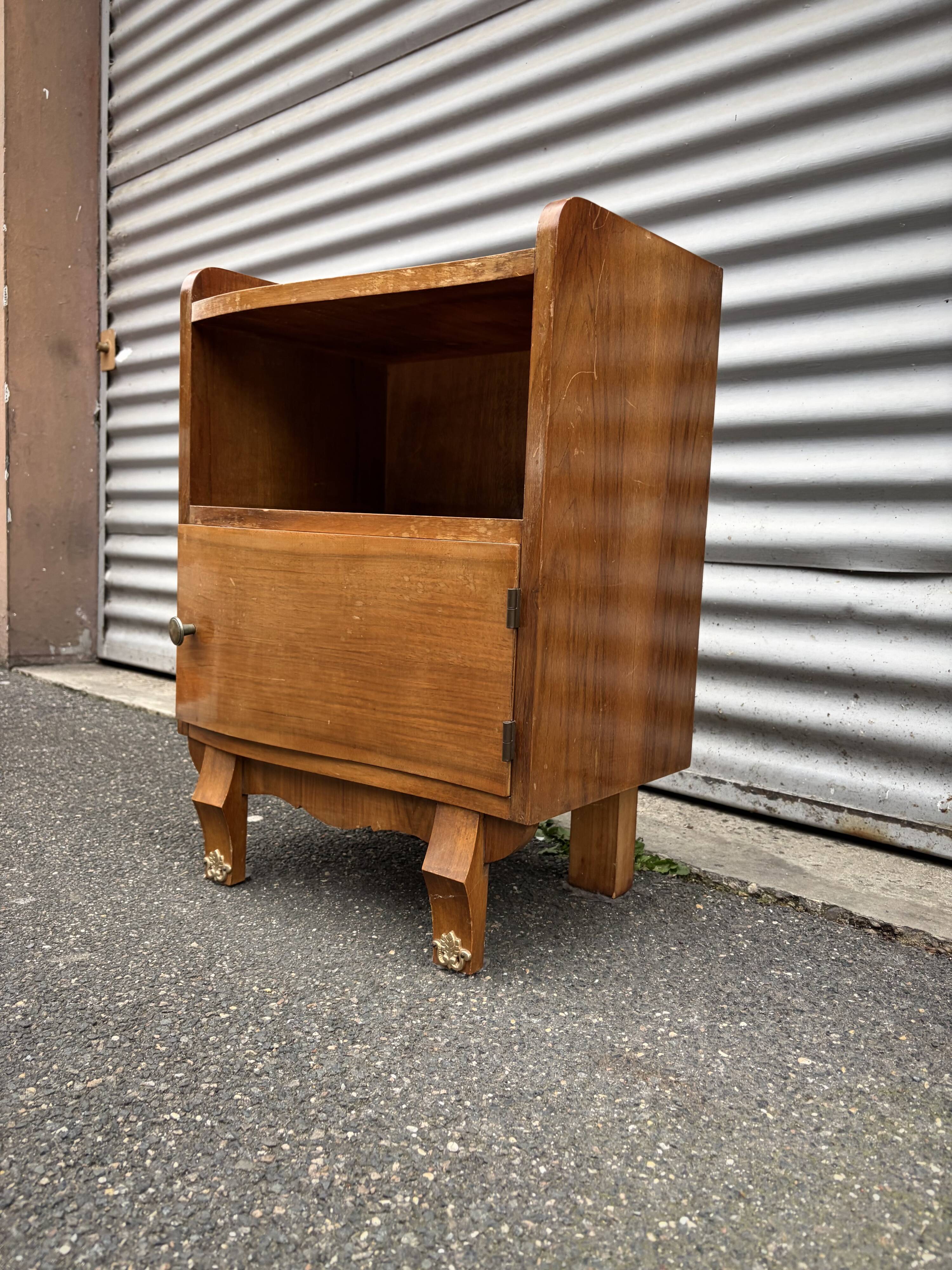 Magnificent Vintage Art Deco Bedside Table from the 1940s | Nightstand to Restore