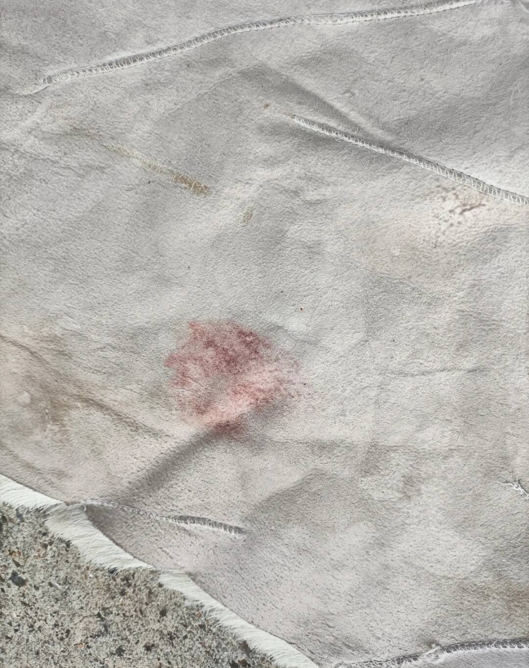 Retro animal skin hair rug