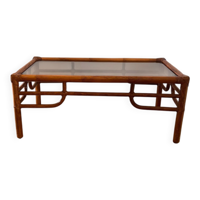 Table basse en rotin