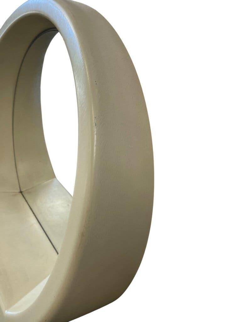 Vintage space age round wall mirror