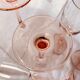 6 champagne flutes, pink walking glasses, Luminarc 70s
