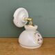 Vintage white opaline wall lamp with shade