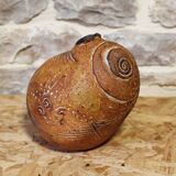 Stoneware vase with incised decoration