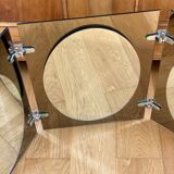 Two-tone smoked triptych mirror from the 60s