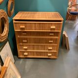 Rattan chest of drawers