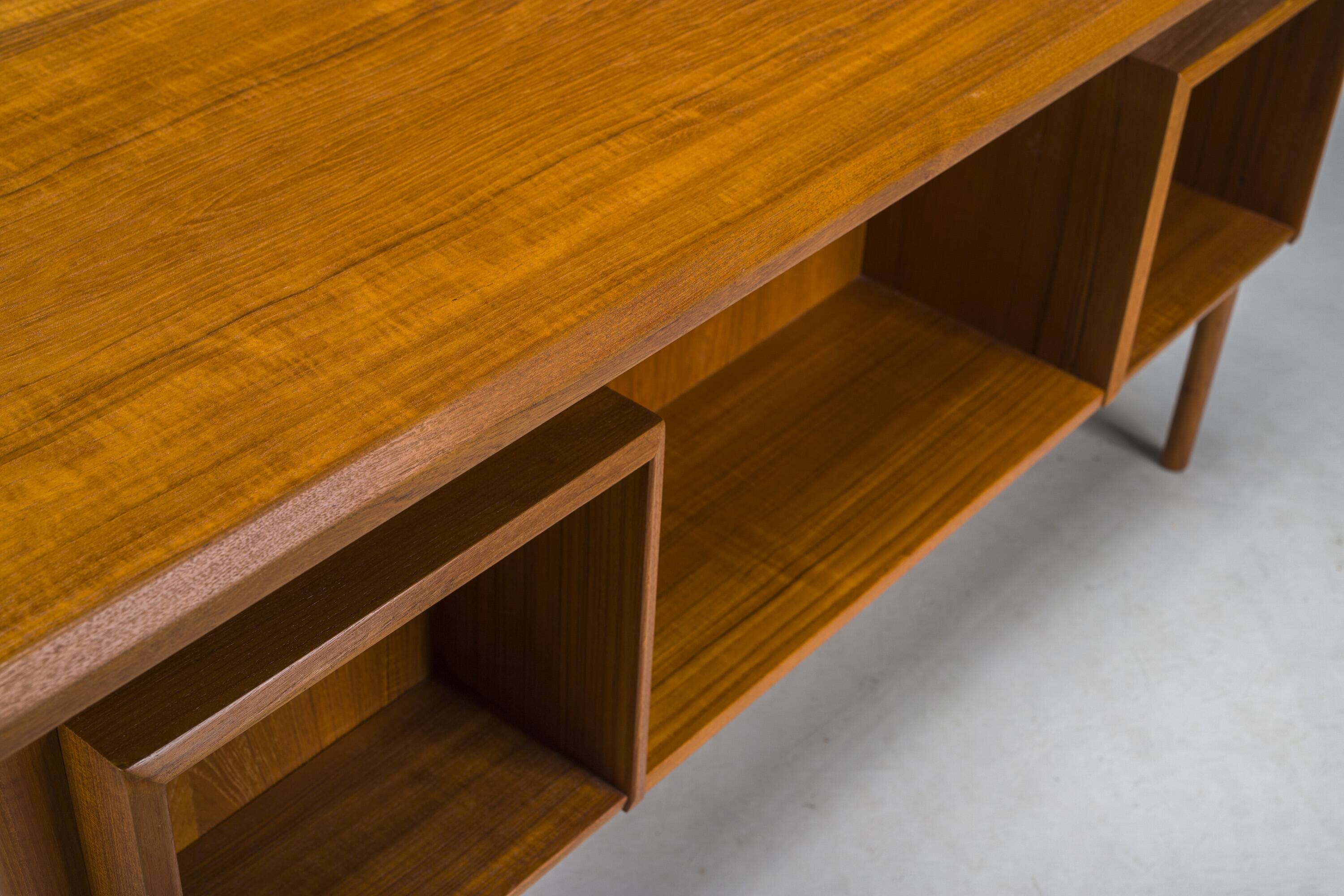 Danish Teak Desk by Peter Lovig Nielsen for Hedensted Mobelfabrik, 1972