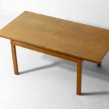 Extendable 'abstracta' dining table in beech by Jos de Mey, Belgium 1960s