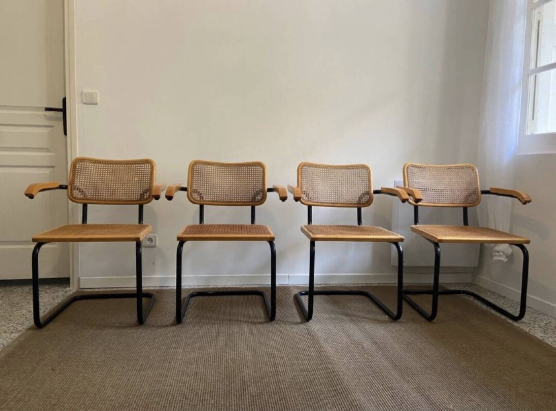 Set of 4 B64 armchairs by Marcel Breuer
