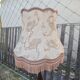 Lampadaire bois et tissus vintage
