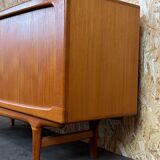 60s 70s Teak Sideboard Credenza by Johannes Andersen for Silkeborg CFC