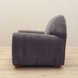 Grey velour armchair, Italian design, 1980s, production: Italy